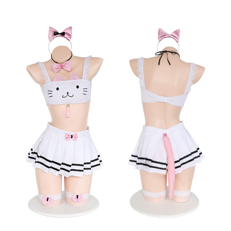 猫ちゃん風 ランジェリー ネコ耳ネコしっぽ コスプレ 萌え萌え 誘惑下着