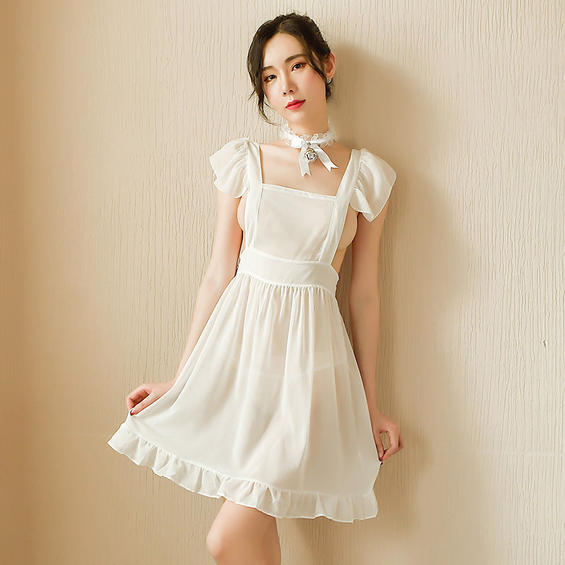 ホワイトメイド シフォンセット 萌え萌え ランジェリー 大人 女性