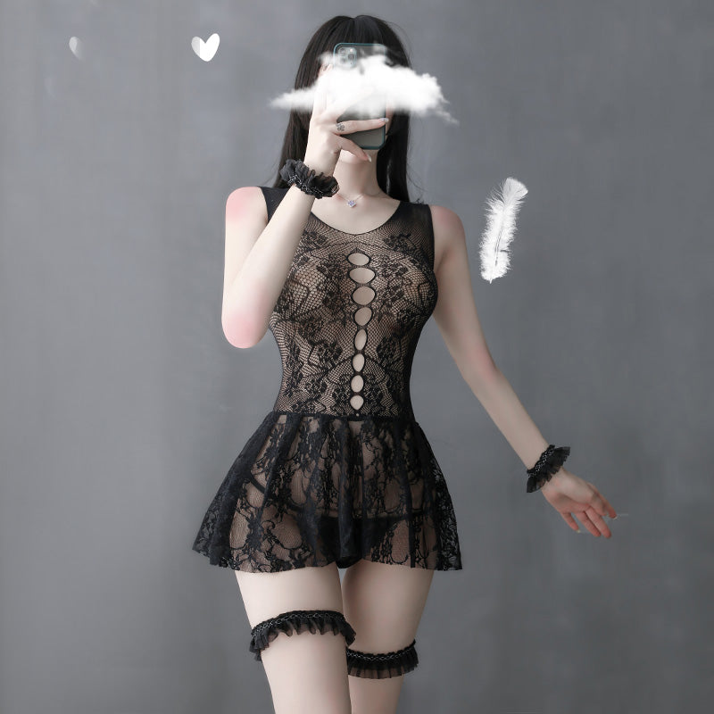 ブランクレース 網ドレス セクシー 透け透け ランジェリー 過激 下着 大人