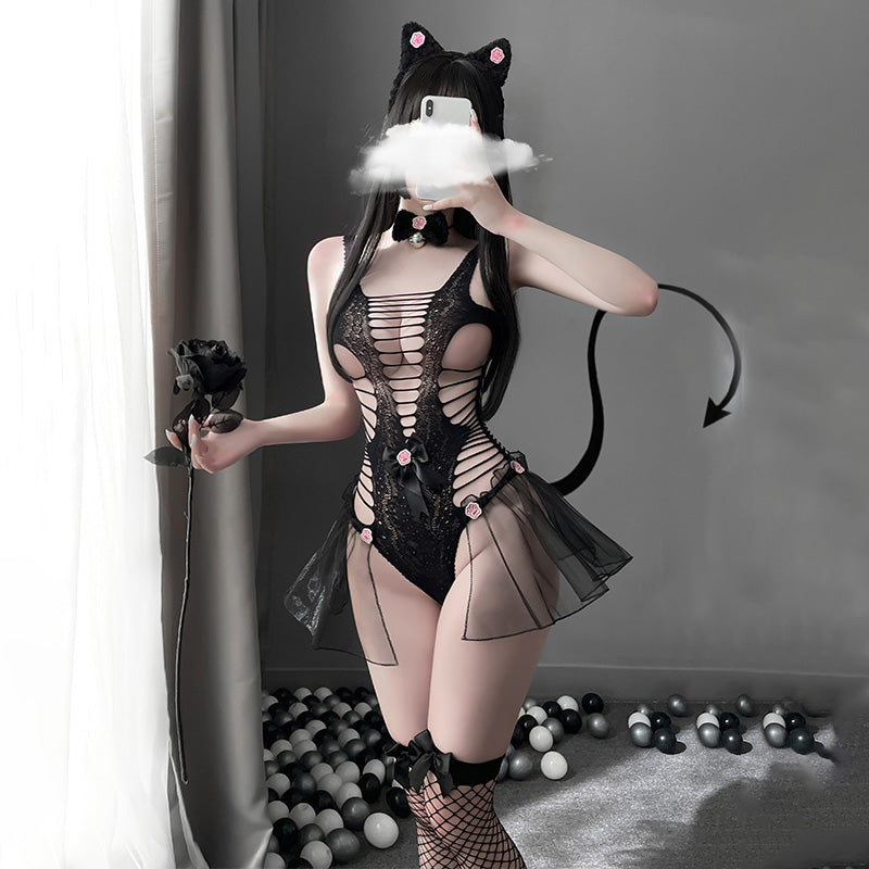 猫ちゃん風 ランジェリー かわいい猫耳 コスプレ 誘惑 萌え萌え 大人用