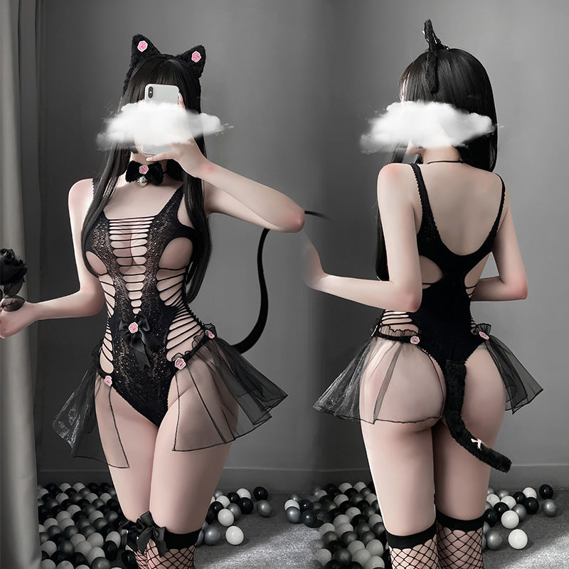 猫ちゃん風 ランジェリー かわいい猫耳 コスプレ 誘惑 萌え萌え 大人用