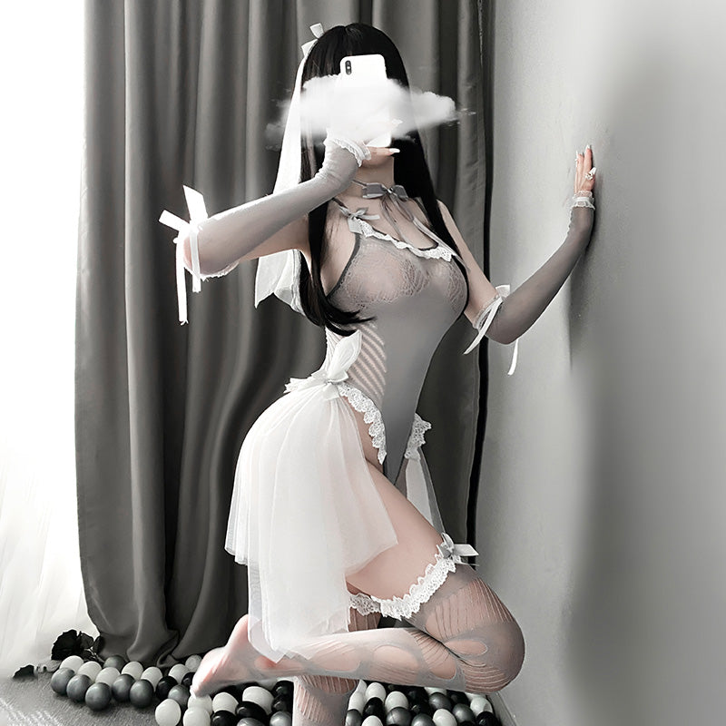 かわいい花嫁 ランジェリー セクシー 過激 透明感 コスプレ衣装