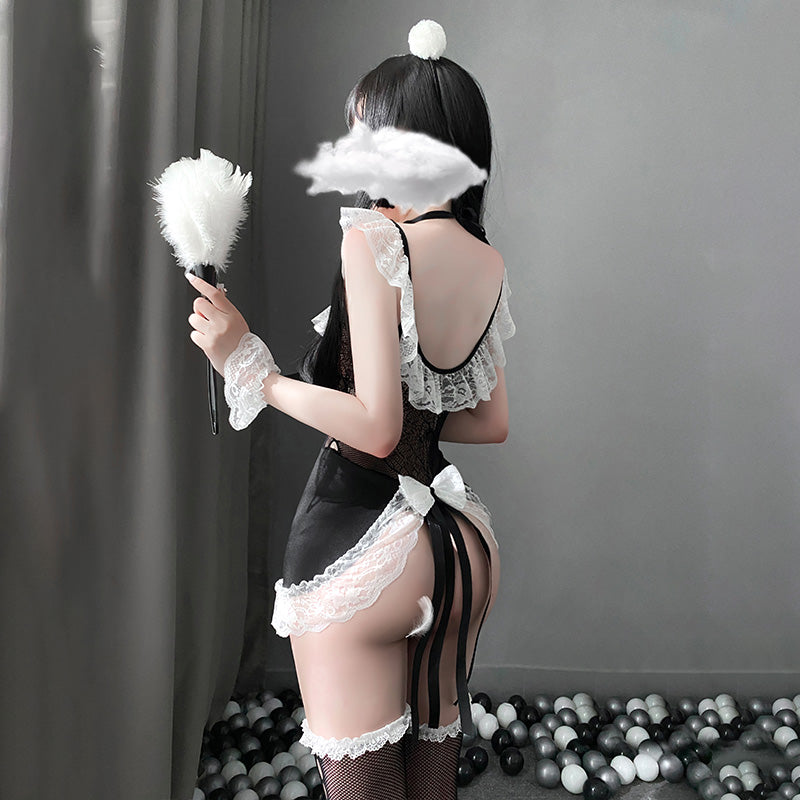 かわいいメイド 過激 萌え萌え ランジェリー 豪華セット 誘惑コスプレ