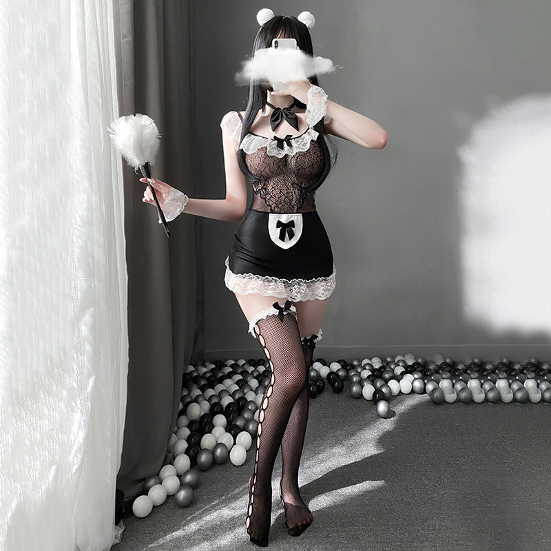 かわいいメイド 過激 萌え萌え ランジェリー 豪華セット 誘惑コスプレ