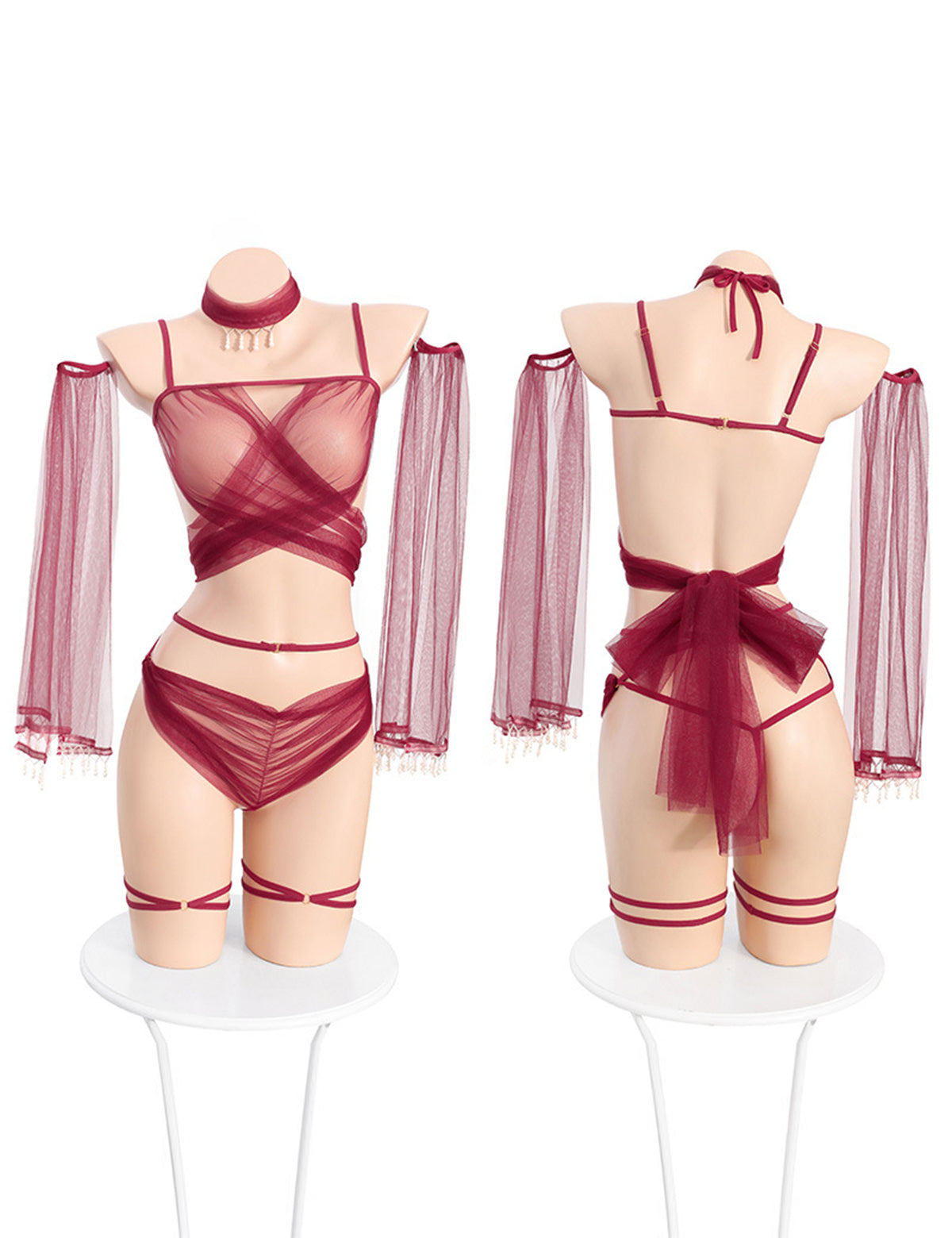 美人系列 宮羽 ランジェリー 漢服セット 柔紗パジャマ コスプレ 優雅