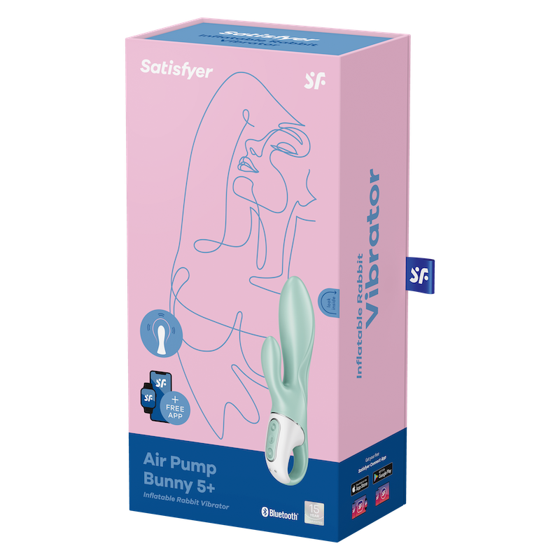 Satisfyer エアーパンプ5+ Bunny 膨らむ機能 Gスポットバイブ アナルバイブ 大人のおもちゃ