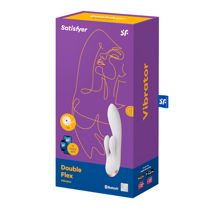 Satisfyer Double Flex ダブルフレックス潮吹きバイブ 2点責め ホワイト 大人のおもちゃ