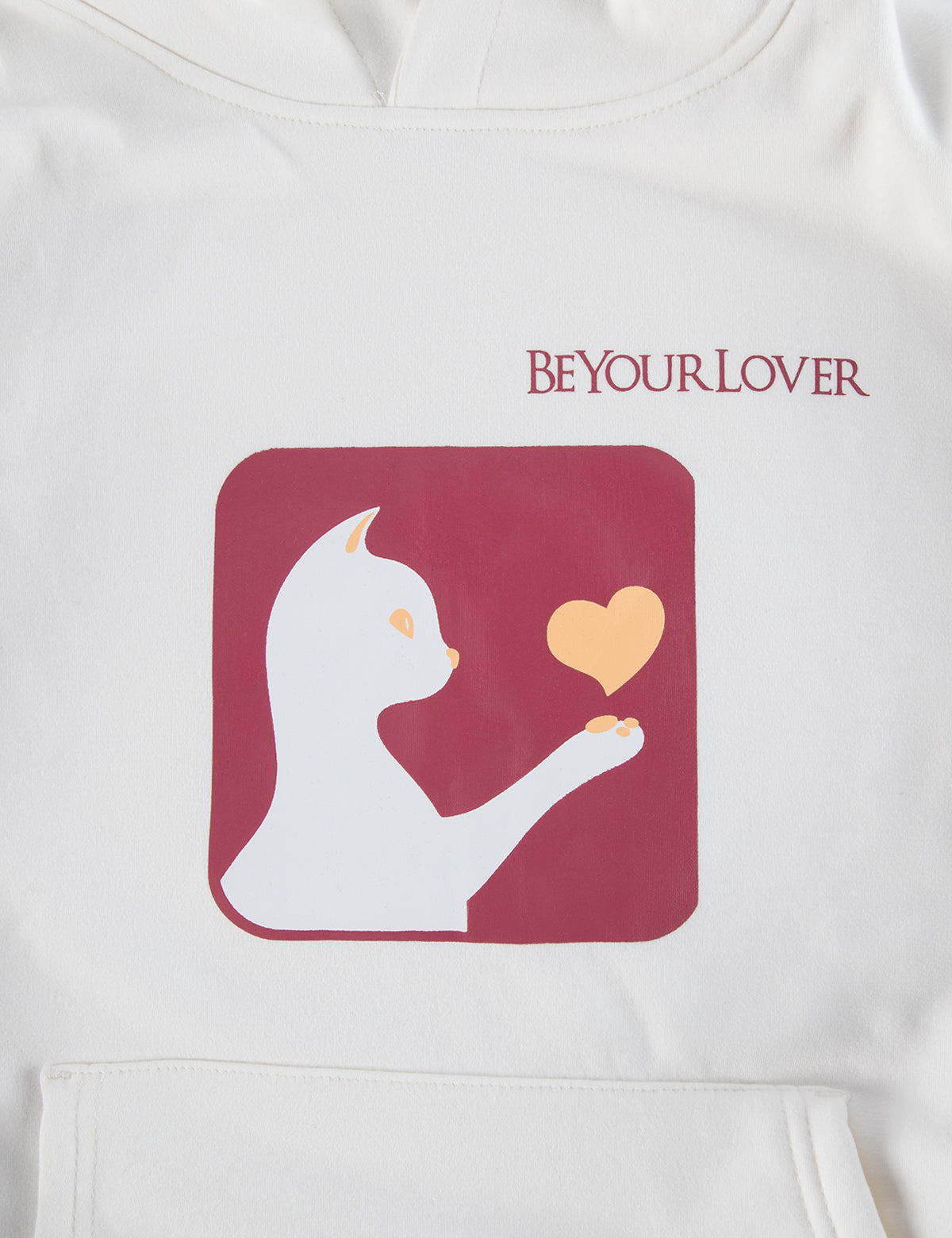 beyourloverグッズパーカー 男女兼用 白色長袖 秋 冬 フード付き トップス おしゃれ