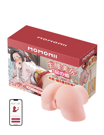 MOMONII 美姫シリーズ 生腰美尻 桜の姫 フェラ+振動+アプリ操作 大型据え置き型 超肉厚お尻 電動オナホール ラブグッズ