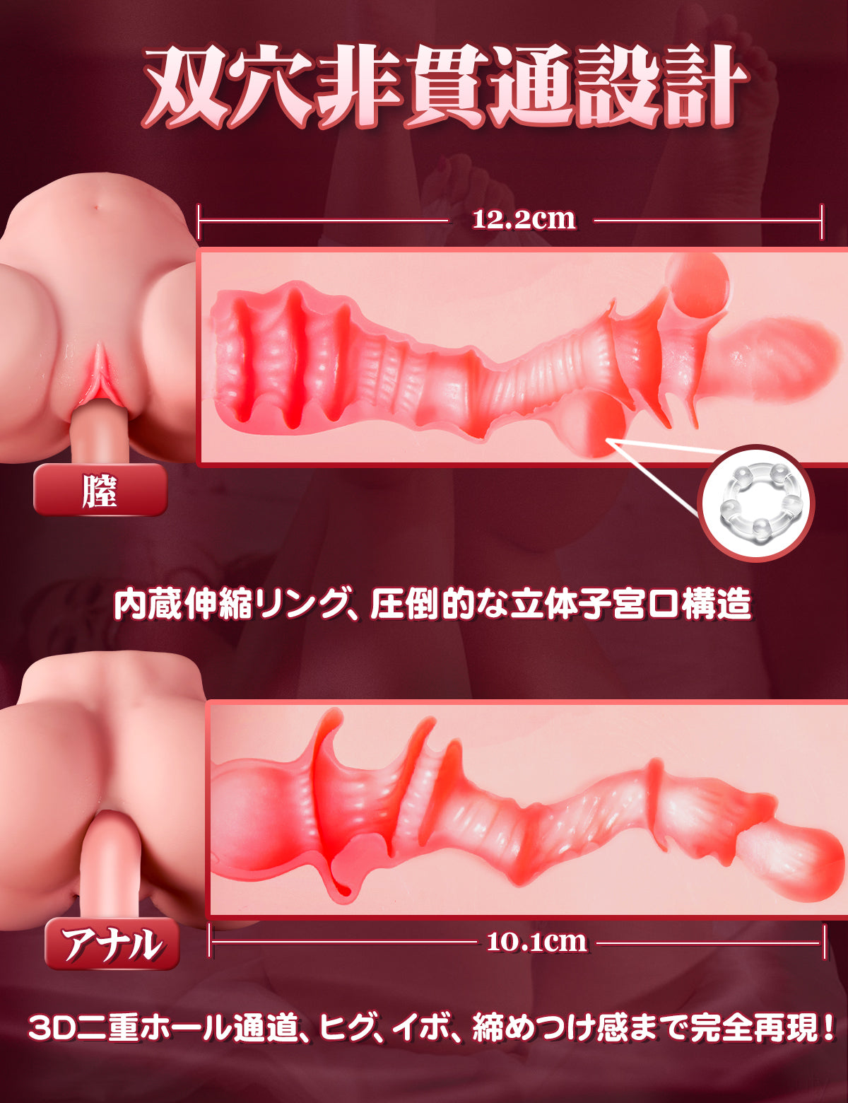 MOMONII 自信作 妻の形 本物級お尻トルソー 双穴非貫通 オナホール | 大人のおもちゃ