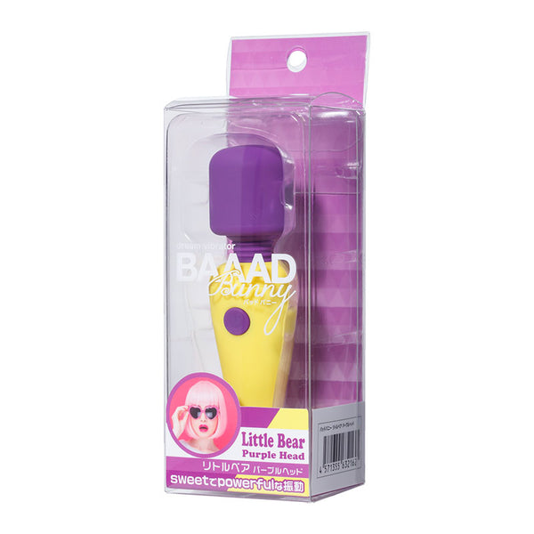 BAAAD Bunnyバッドバニー Little Bearリトルベア Purple Head ミニ電マ パープル&イエロー アダルトグッズ ...