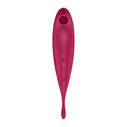 Satisfyer Twirling Pro+ Dark Redレッド 2in1 吸引バイブ 極細ローター アダルトグッズ